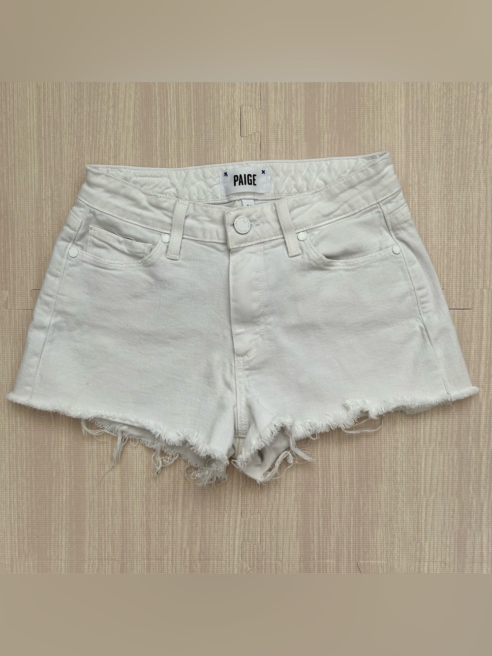Women's Paige White Callie Summer Shorts, Size 24, 2” Inseam